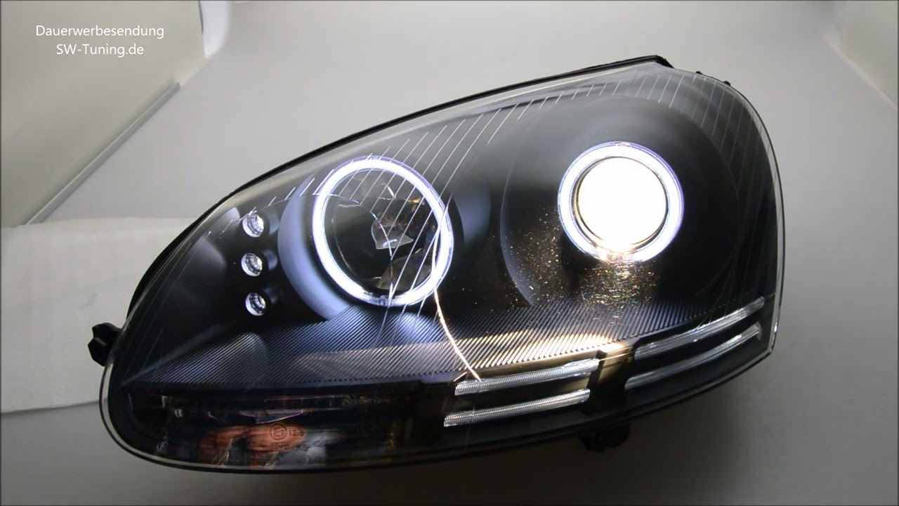 SW Angel Eye Scheinwerfer VW Golf 5 03-08 black CCFL