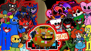 New Corrupted “SLICED” But Everyone Sings It 🎶 Annoying Orange x Poppy Playtime (Learn With Pibby)