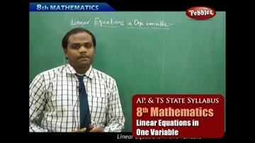AP & TS State Board Syllabus | 8th Mathematics | Linear Quations in one variable | Live Video