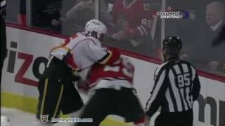 Mark Giordano vs Viktor Stalberg Mar 2 2011