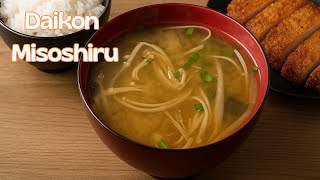 Daikon Misoshiru Sopa Japonesa De Miso Com Nabo