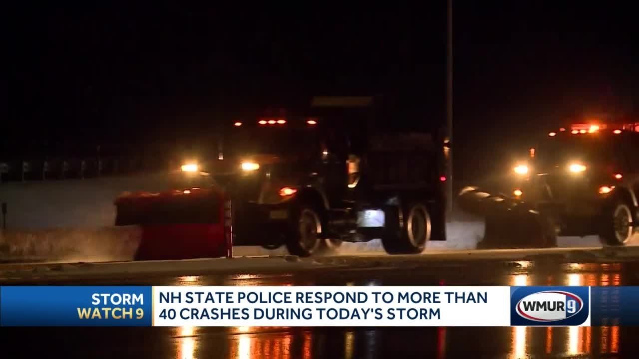 NH State Police respond to more than 40 crashed during today's storm ...