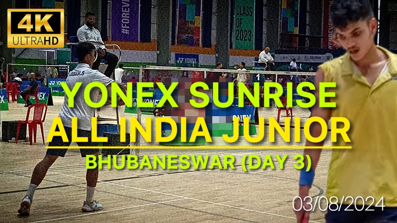 [4K] Yonex Sunrise All India Junior Ranking Badminton Tournament 2024 ...