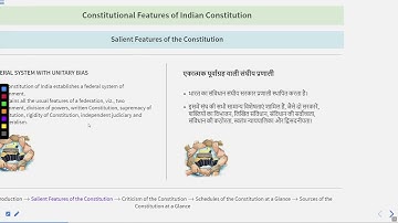 Constitutional Features of Indian Constitution ##SATHEE_SSC #swayamprabha #SSC