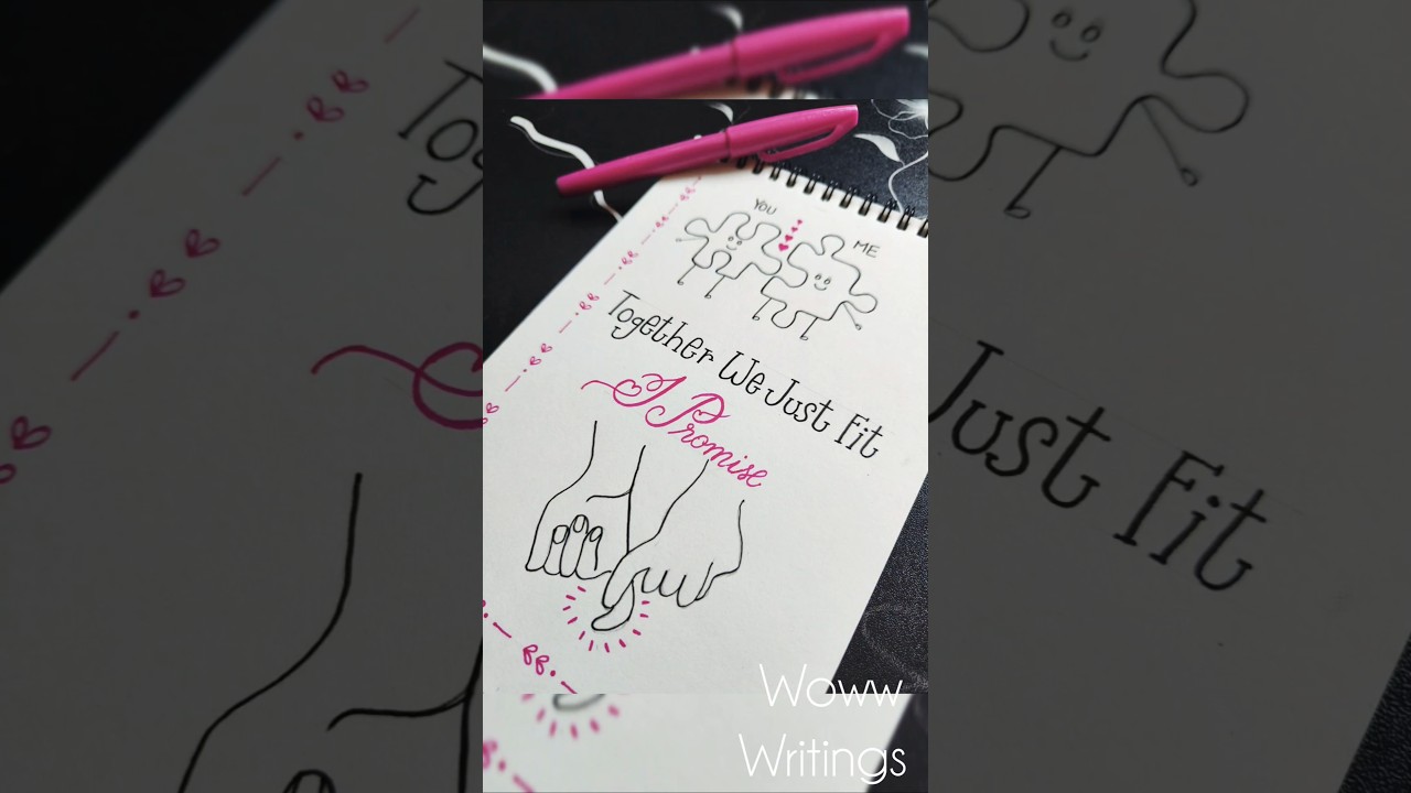 Pinky Promise 💗|#promiseday #brushpencalligraphy #valentineweek #art #trending #viralvideos