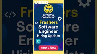 Freshers Software Engineer Jobs 2025 | L&T Precision Engineering Hiring Update | Apply  🚀 #jobalert