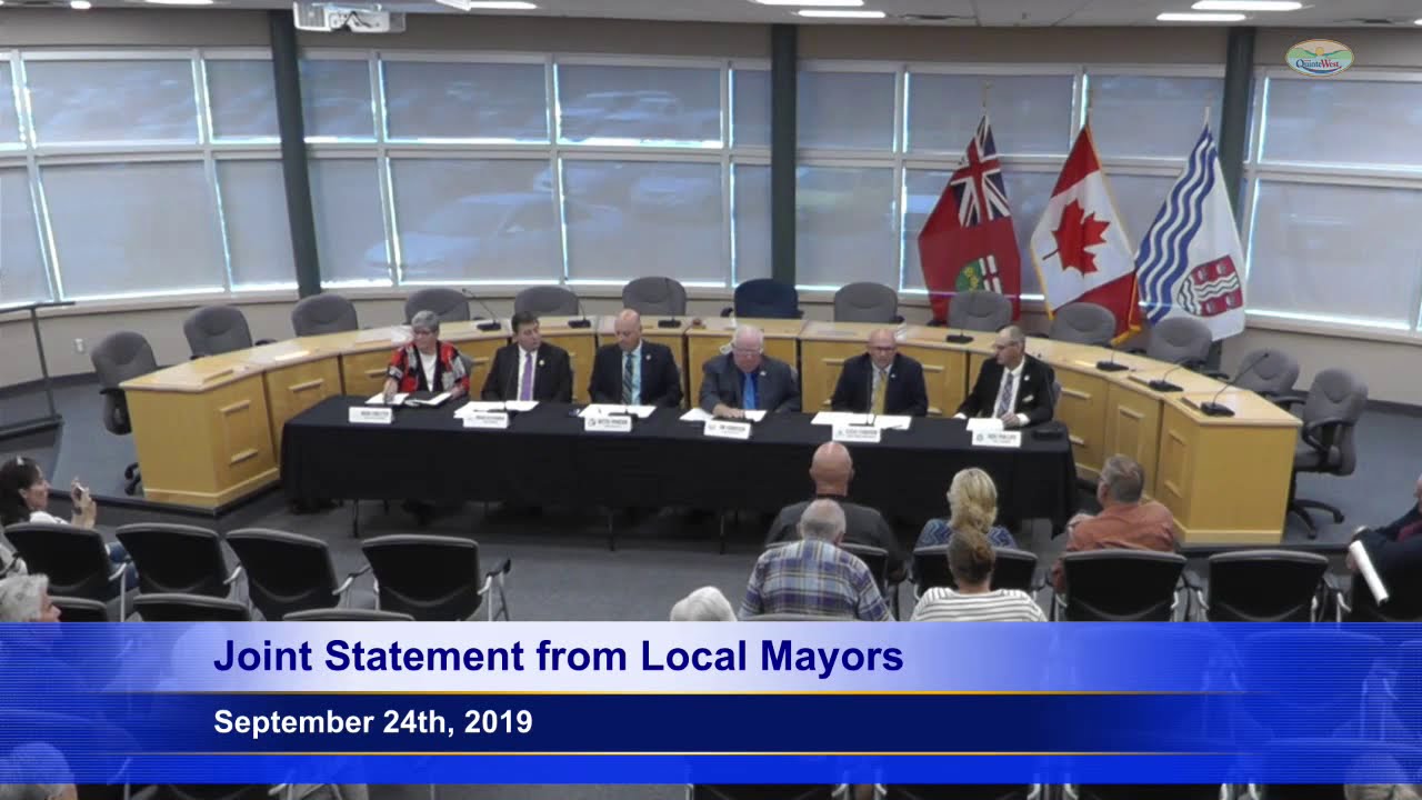 Joint Statement from Local Mayors - September 24th 2019 - YouTube