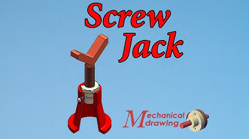 Screw Jack Assembly Animation -- mechanical drawing -- رسم ميكانيكى تجميعى