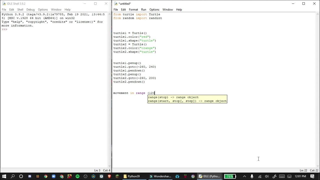 HOW TO MAKE A PYTHON TURTLE RACE 15min - YouTube