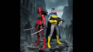 RED SHE HULK & BATGIRL🗡🗡🧌🧟🔫 #actionfigures #mcfarlanetoys #marvellegends #actionfigure #redshehulk