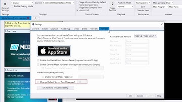 MediaShout 6 - Remote Settings Tab