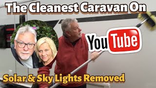 The Cleanest Caravan on YouTube  Solar Panel & Skylights Removed  Fenwicks to the rescue.