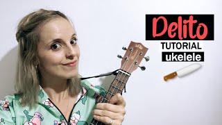 Video thumbnail of "🎶Cómo tocar "Delito" de Nathy Peluso en Ukelele - (TUTORIAL)"