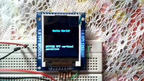 ST7735 TFT Vertical Scrolling top to bottom