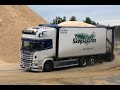 Scania R580 6X2 Wood Chip Truck Tipping (4K)