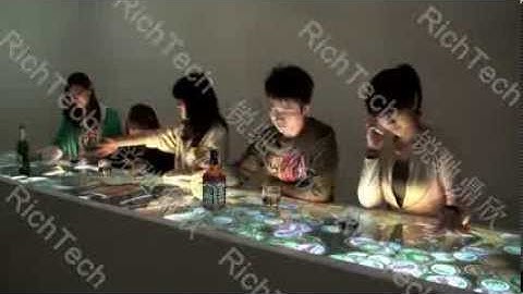 4m Bar Rear Projection, Amazing Interactive bar system - RichTech System