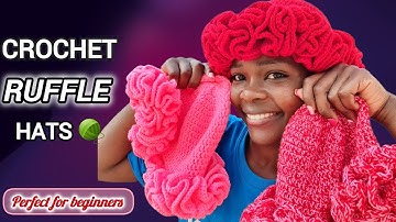 How To Crochet a Ruffle Hat | Step by Step tutorial for beginners 