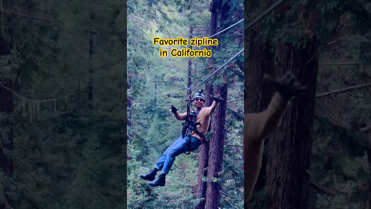 Flying over Redwood Trees🤯🚀 Sonoma Zipline Adventures🌳 