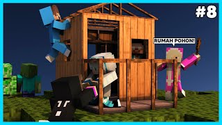 MIPAN & ZUZUZU Membuat Rumah Pohon Paling Besar Dan Tinggi! KEREN BANGET! - Minecraft Survival #8