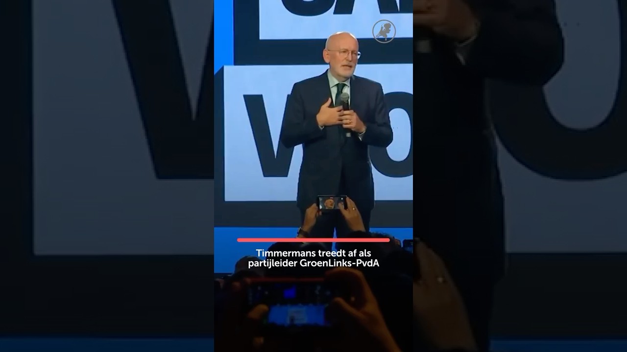 Timmermans treedt af als partijleider GroenLinks-PvdA
