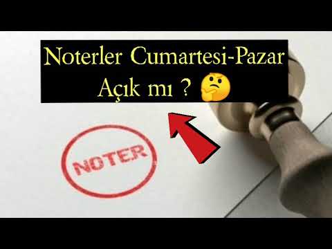 Hafta Sonu, Cumartesi-Pazar Noterler Açık mı ?