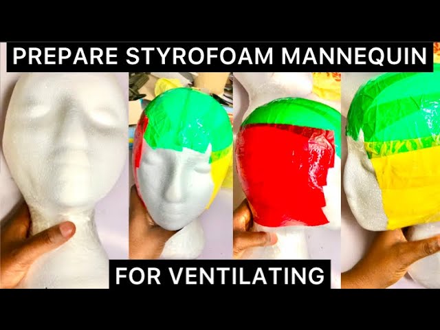 How to prepare a Styrofoam head for multiple uses. 