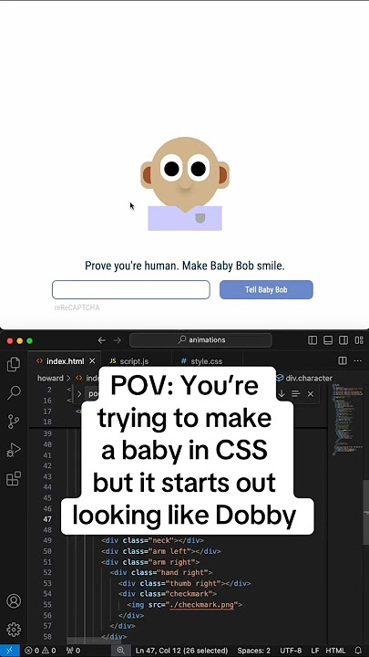 Making a baby in CSS | Timelapse