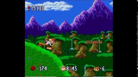 Bubsy in Claws Encounters of the Furred Kind (SNES)- Gameplay