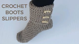 Crochet Slippers / Booties /How to  Crochet Slippers The Easiest Slippers for Beginners