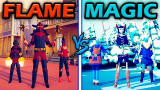 FLAME KINGDOM vs MAGIC TEAM - Totally Accurate Battle Simulator | TABS