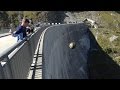 Throwing Basketballs With Different Spins Off a HUGE Dam | How Ridiculous