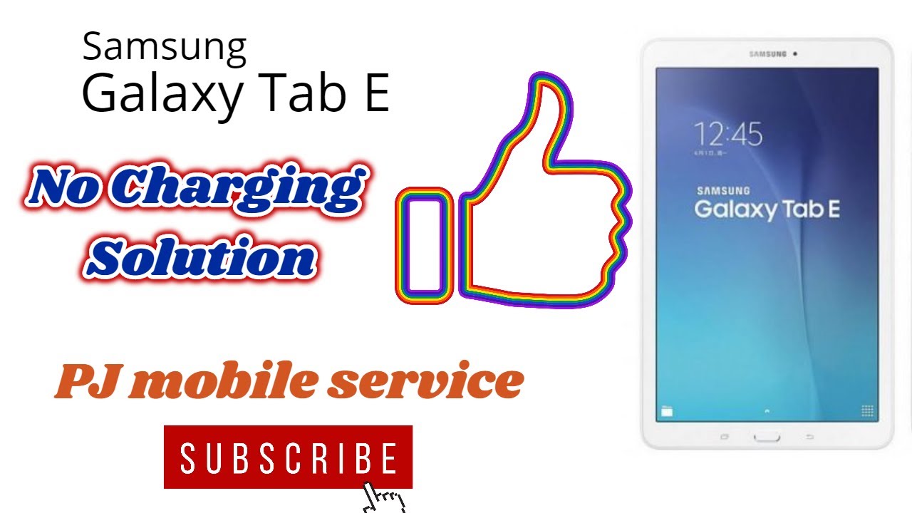 Samsung Galaxy Tab E No Charging solution - YouTube