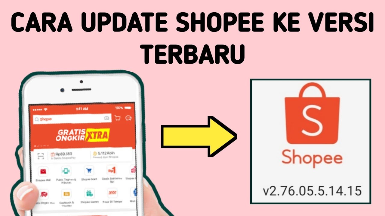 Cara update shopee