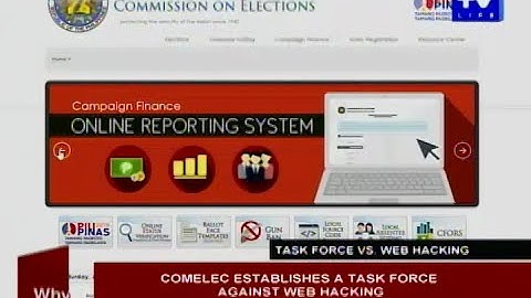 COMELEC establishes a task force against web hacking