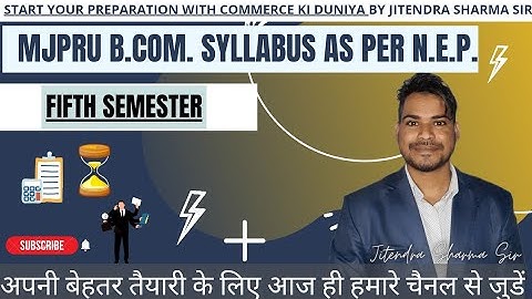 Mjpru New syllabus of 5th semester according to new education policy #mjprusyllabus #bcomsyllabus