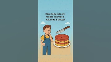 How many cuts are needed to divide a cake into 8 pieces? Brain Test !!! 3