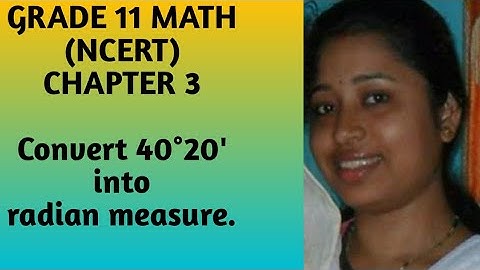Example 1 Class 11 Chapter 3 Trigonometric Functions/Convert degree to radian measure #maths #ncert