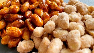 Candied Peanuts Recipe | Caramelized Peanuts vs Sugar Coated Peanuts | Homemade Sweet Roasted Nuts