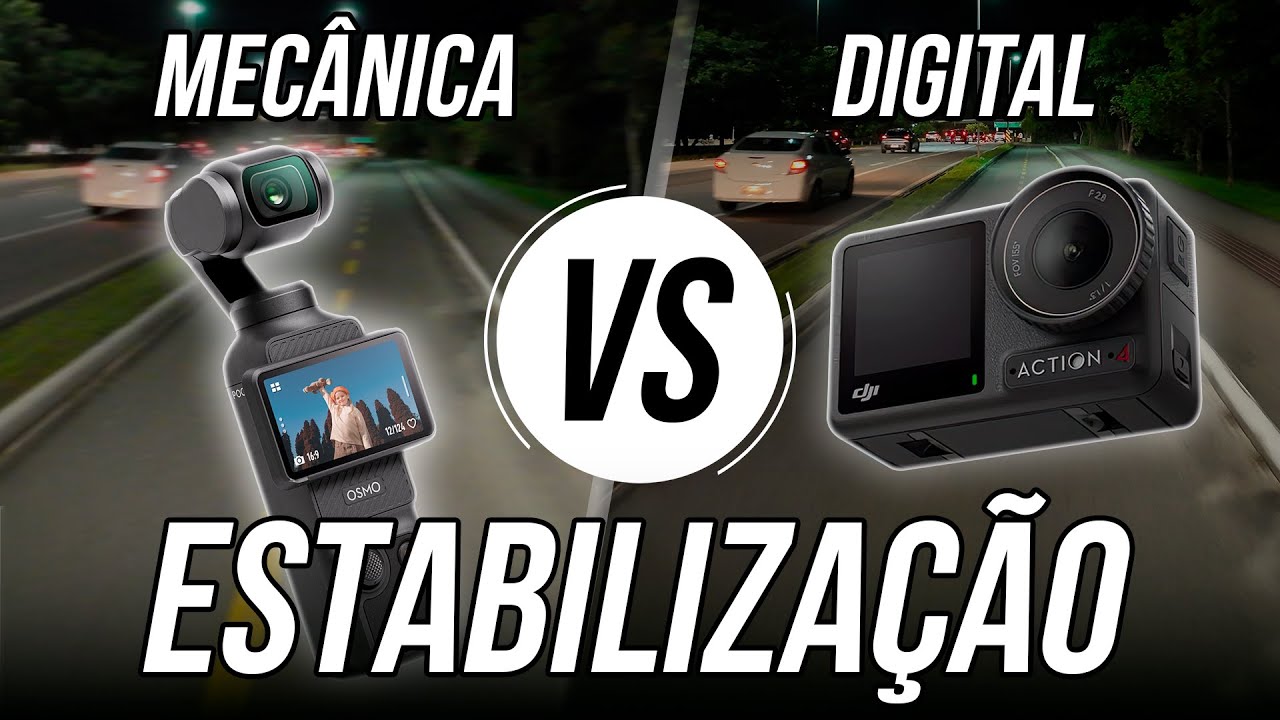 ESTABILIZAÇÃO Digital vs Mecânica – DJI Action 4 vs Pocket 3