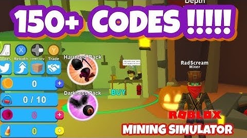 160 CODES - FREE LEGENDARY CRATES - Mining Simulator - Roblox