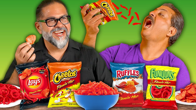 Doritos Xxtra Flamin' Hot Nacho vs Cheetos Flamin' Hot Spicy Pepper Puffs, 2021-05-03