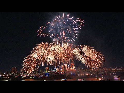 お台場レインボー花火   Odaiba Rainbow Fireworks Tokyo, Japan