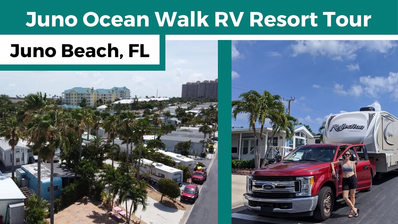 Juno Ocean Walk RV Resort Tour RV Campground Juno Beach Palm