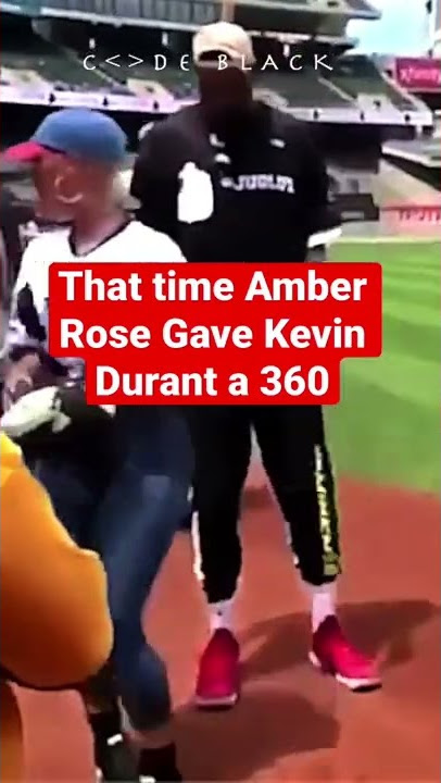 Amber Rose Giving Kevin Durant 360 View Of Her Assets At  Celebrity Softball Game