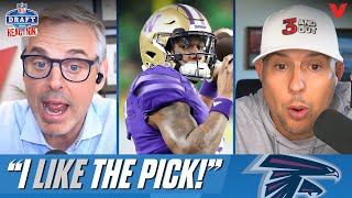 Colin Cowherd REACTS to Atlanta Falcons selecting Michael Penix Jr. in NFL Draft | 3 \& Out