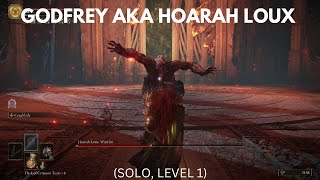 Elden Ring - Godfrey/Hoarah Loux | Level 1, Solo (Music Video)