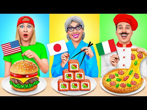 Кулинарный Челлендж: Я против Бабушки | Еда из Разных Стран Мира от Multi DO Challenge