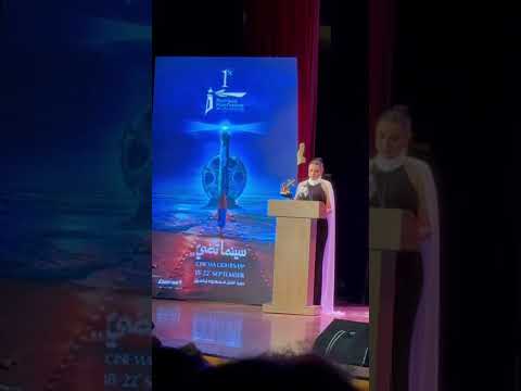 درة تهدي تكريمها في مهرجان بورسعيد للشعب الفلسطيني يعيش أكبر ظلم ومعاناة في تاريخنا المعاصر