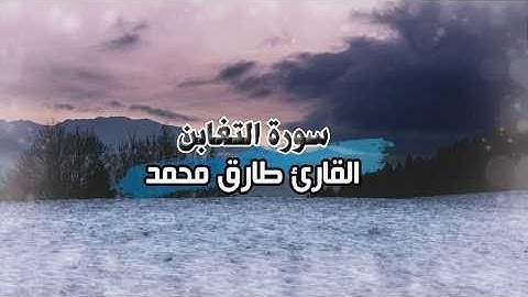 تلاوة خاشعة للقارئ طارق محمد فى سورة ( التغابن )