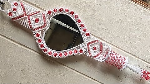 Macrame heart shape mirror new design/ Latest macrame heart shape mirror